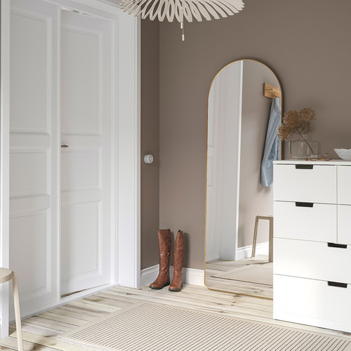 LINDBYN Mirror, gold-colour, 60x170 cm