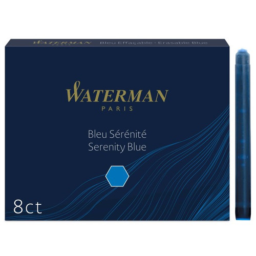 Waterman Ink Cartridge Large Standard Blue 8pcs