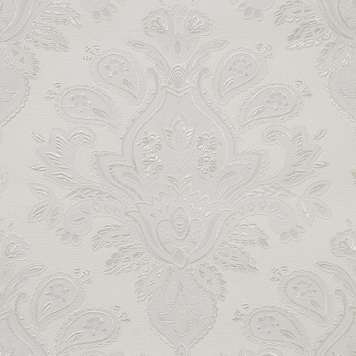 GoodHome Vinyl Wallpaper on Fleece Abeli, white