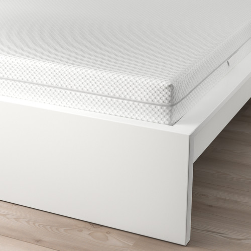 MALM Bed frame with mattress, white/Åbygda medium firm, 160x200 cm