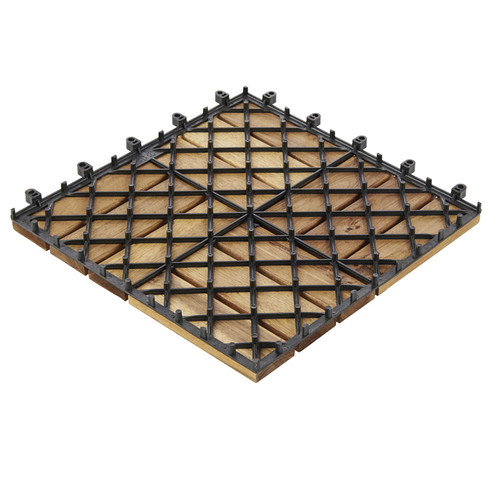 Wood Deck Tile 30x30cm, acacia, 4 pack