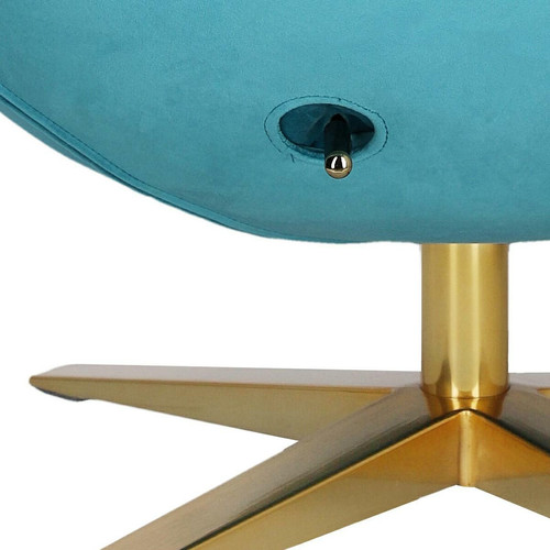 Armchair Egg Velvet Gold, blue