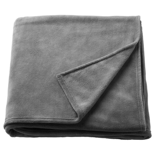 TRATTVIVA Bedspread, dark grey, 230x250 cm