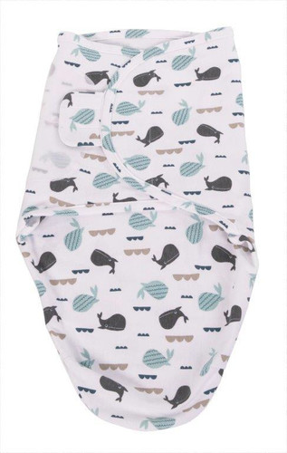 Bo Jungle B-Wrap Baby Wrapping Blanket Ocean Whales Small 0-4m