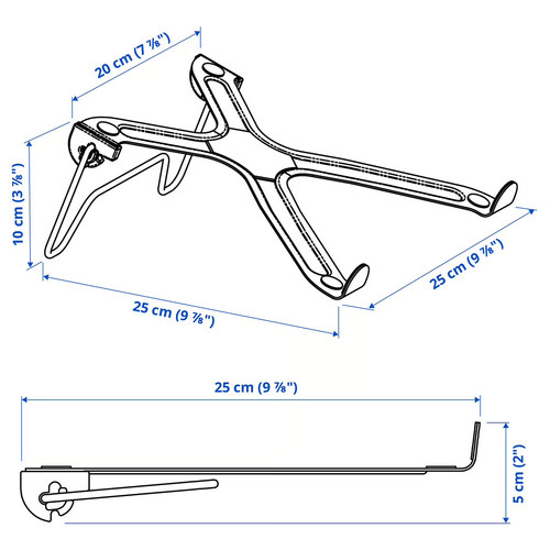 LÅNESPELARE Laptop support, foldable/blue