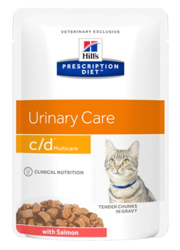 Hill's Prescription Diet c/d Multicare Feline with Salmon Cat Wet Food Pouch 85g