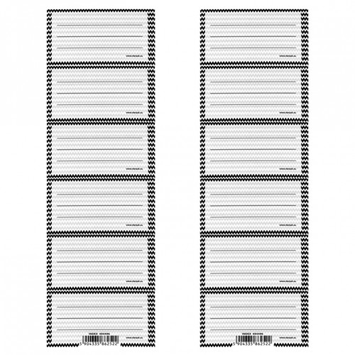 Starpak Label Stickers for Notebooks Black & White 25-pack