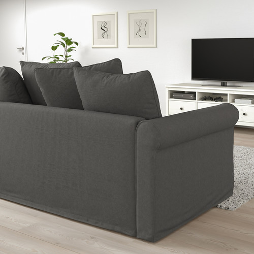 GRÖNLID 4-seat sofa with chaise longue, Tallmyra medium grey