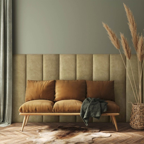 Upholstered Wall Panel Stegu Mollis Rectangle 90 x 15 cm, light brown