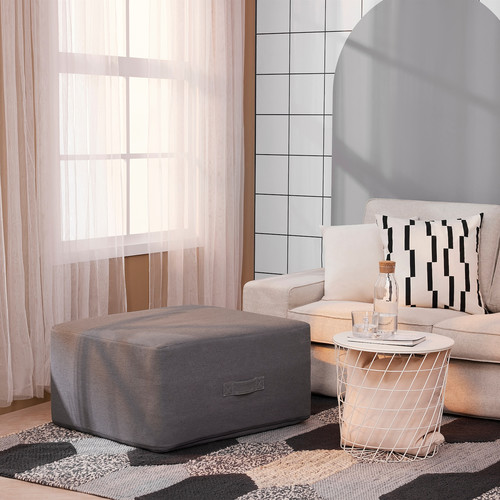 VITHÄLL Mattress/pouffe, extra firm/Vissle grey, 80x200 cm