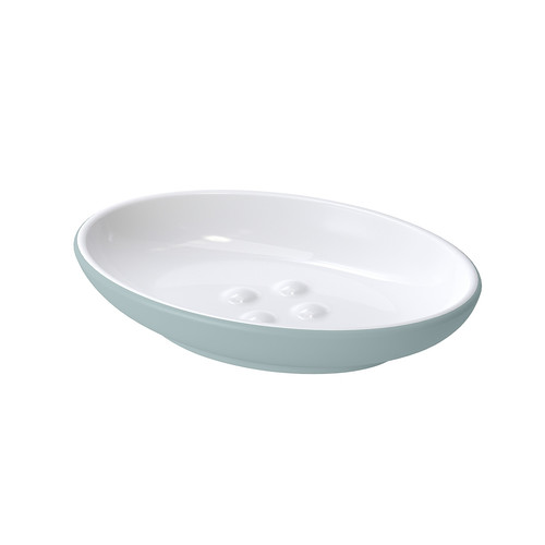EKOLN Soap dish, light grey-turquoise