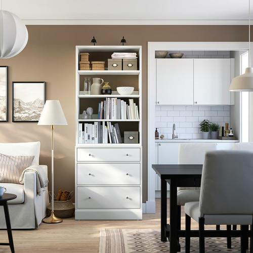 HAVSTA Storage combination, white, 81x47x212 cm