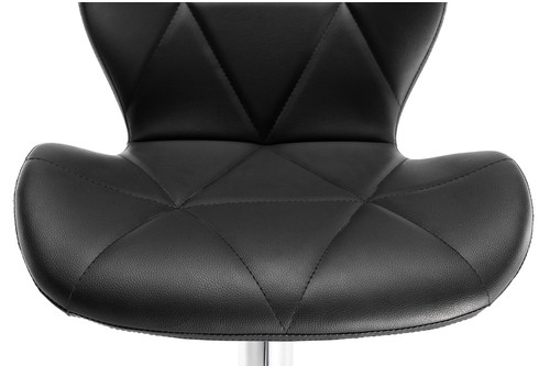 Bar Stool, faux leather, black/chrome