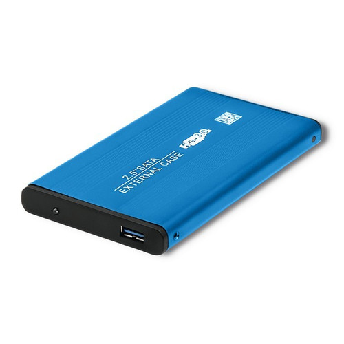 Qoltec External Hard Drive Case HDD/SSD 2.5'' SATA3 | USB 3.0, blue