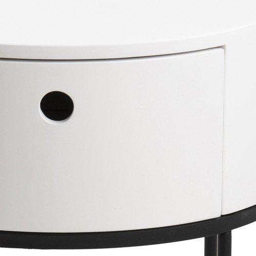 Nightstand Bedside Table Polo, white