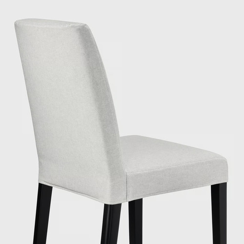 BERGMUND Chair, black, Orrsta light grey