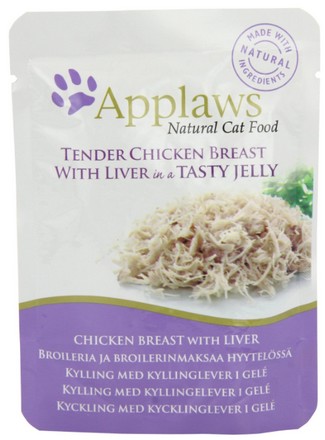 Applaws Natural Cat Food Tender Chicken Breast with Liver in Tasty Jelly 70g