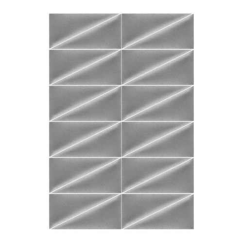 Upholstered Wall Panel Triangle Stegu Mollis 15x30cm 2pcs R, grey