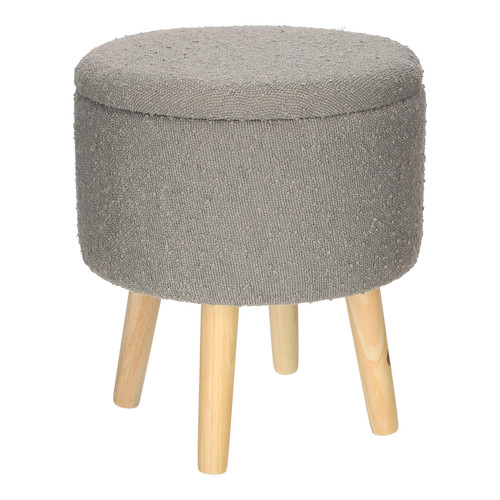 Stool with Storage L Neely, light grey