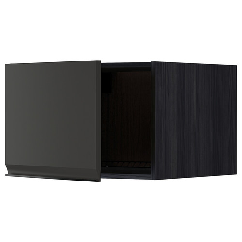 METOD Top cabinet for fridge/freezer, black/Upplöv matt anthracite, 60x40 cm