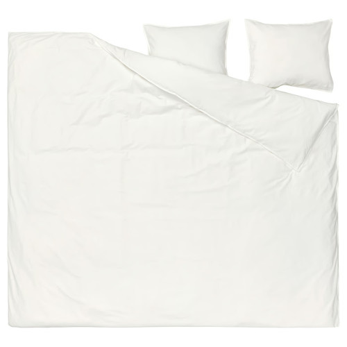 ÄNGSLILJA Duvet cover and 2 pillowcases, white, 200x200/50x60 cm