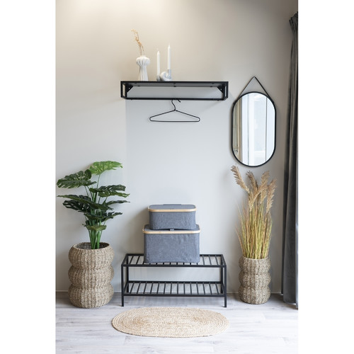 Metal shoe Rack Vita, black