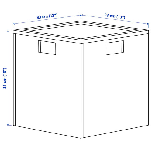 PANSARTAX Storage box with lid, transparent grey-blue, 33x33x33 cm