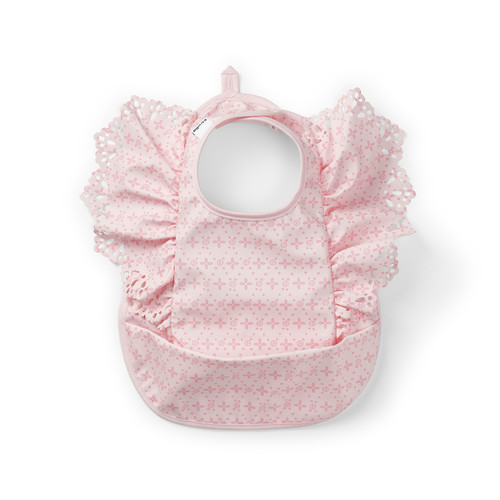 Elodie Details Baby Bib - Embroidery Anglaise Pink, 3m+