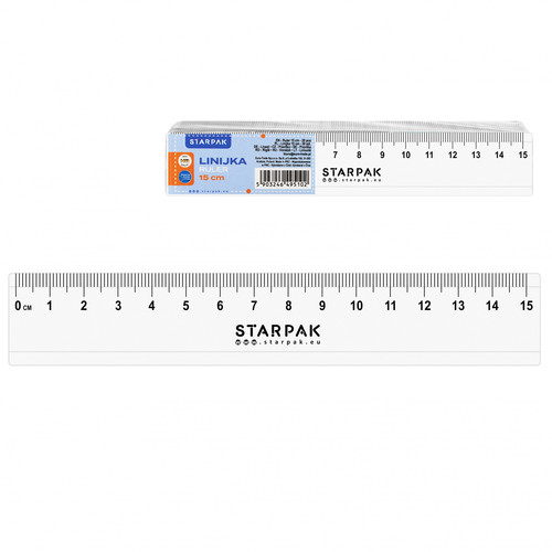 Starpak Plastic Ruler 15cm 20pcs