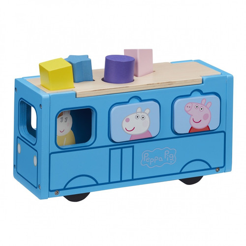 Tm Toys Peppa Pig Wooden School Bus 24m+