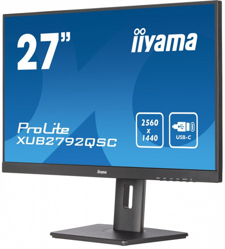 IIyama 27" Monitor XUB2792QSC-B5 IPS QHD USB-C HDMI DP USB3.0