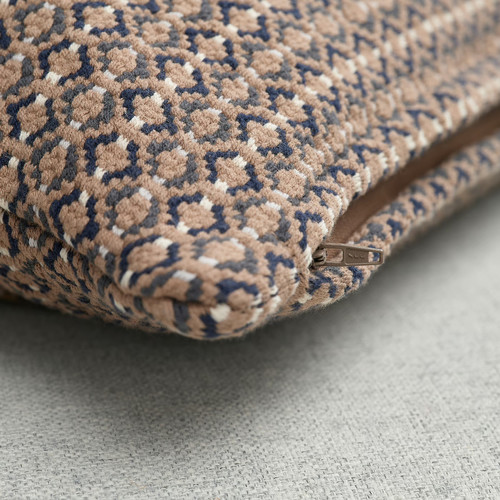 MOROTSMOTT Cushion cover, grey-beige/anthracite, 50x50 cm