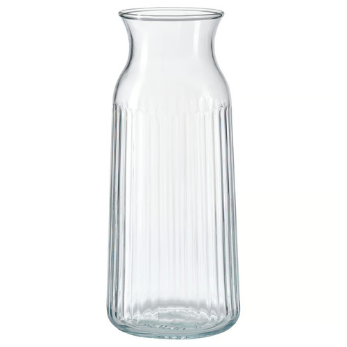 VARDAGEN Carafe, clear glass/patterned, 1.0 l