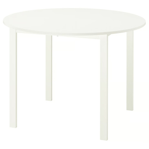 VIHALS Table, white/white, 107 cm