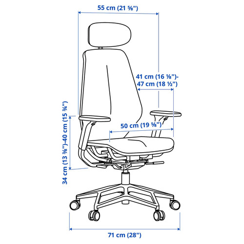 STYRSPEL Gaming chair, dark grey/grey