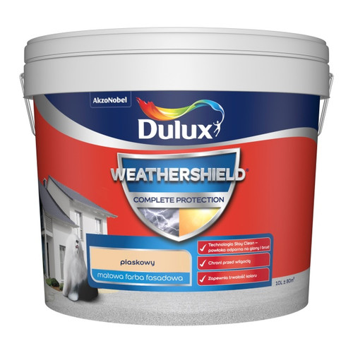 Dulux Exterior Paint Weathershield All Weather Protection Smooth Masonry Paint 10l sand