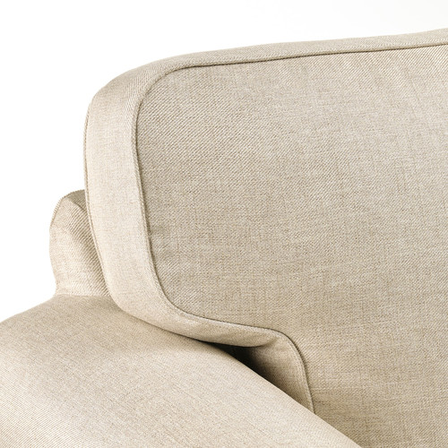 EKTORP 3-seat sofa with chaise longue, Kilanda light beige