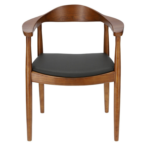 Chair President, wooden, dark brown