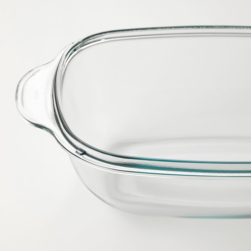 BUREN Oven / serving dish with lid, transparent glass