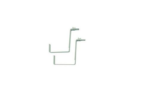 Adjustable Metal Balcony Box Brackets (Set of 2), white