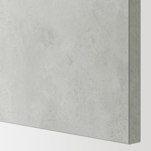 ENHET Base cb w 3 drawers, white, concrete effect, 60x60x75 cm