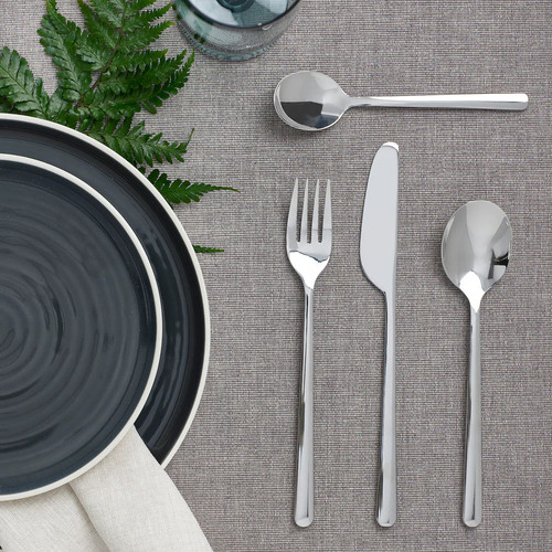 LÖFTESRIK 24-piece cutlery set, stainless steel