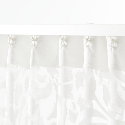 SKÄREFLY Sheer curtains, 1 pair, white, 145x300 cm