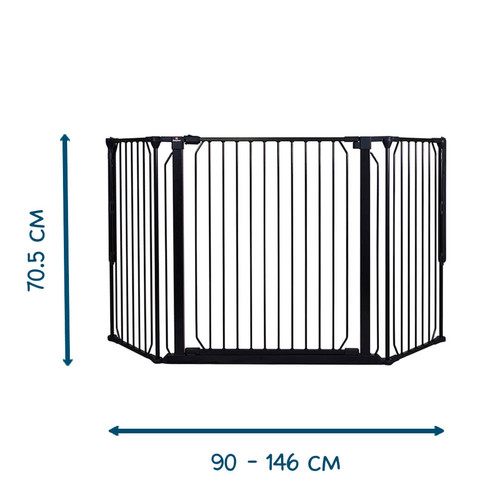 Baby Dan Carl Wide outdoor safety gate, black