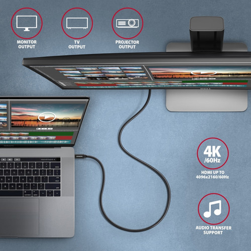 AXAGON USB Cable BUCM32-CM20AB USB-C - USB-A 3.2
