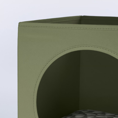 UTSÅDD Cat house, green, 33x38x33 cm