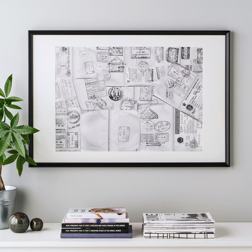 KNOPPÄNG Frame, black, 61x91 cm