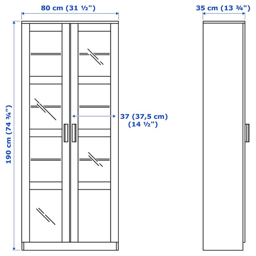 BRIMNES / BURHULT TV storage combination, white, 338x41x190 cm
