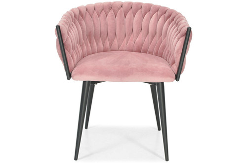 Glamour Braided Chair ROSA, powder pink