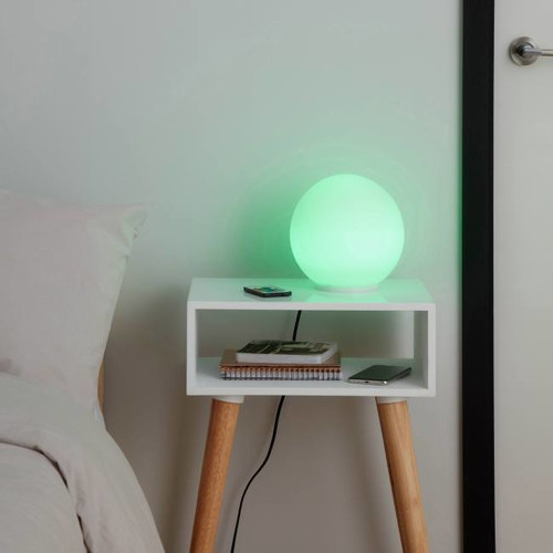 GoodHome Table Lamp LED Baoule E27 RGB, white